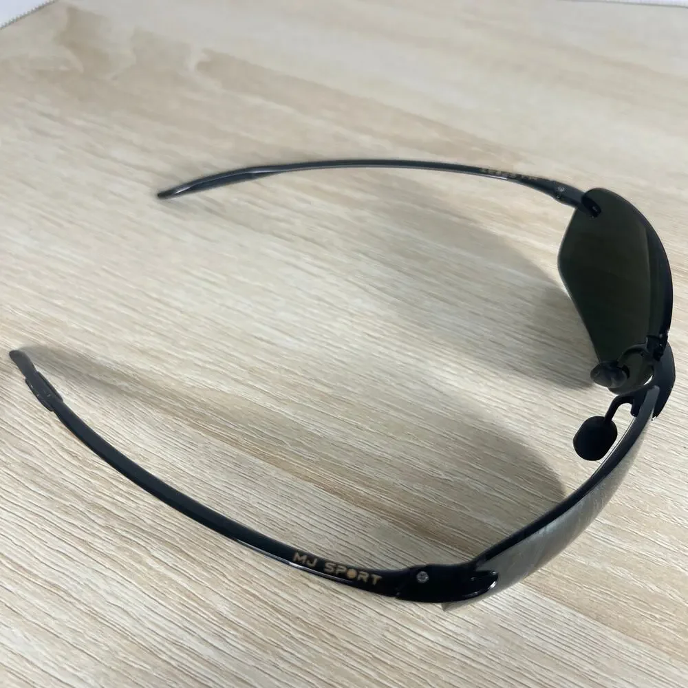 Maui Jim Breakwall MJ-422-02 MJ Sport Sunglasses Black READ DESC 63-13-127